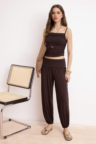 Top y pantalón - Marrón