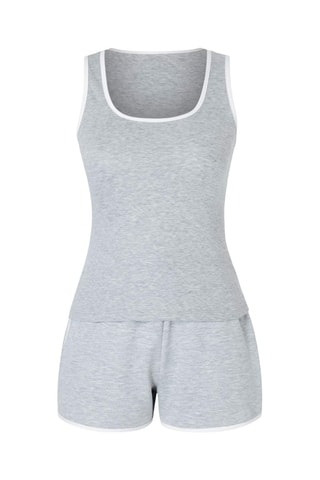Débardeur et short - Gris chiné