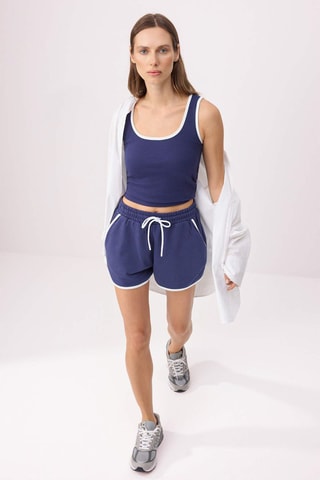 Camiseta de tirantes y short - Azul marino