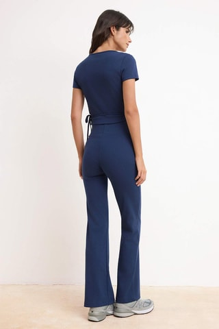 Top y pantalón de tiro alto - Azul marino