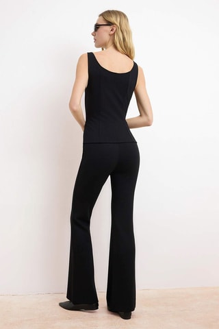 Top y pantalón de tiro alto - Negro