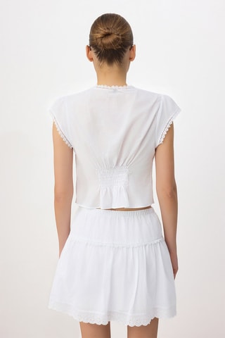 Top y minifalda - Blanco