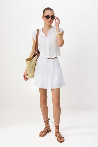 Top y minifalda - Blanco