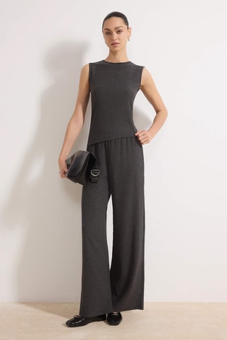 Top y pantalón wide leg - Antracita