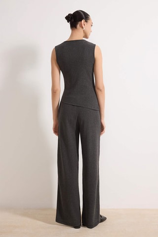 Top y pantalón wide leg - Antracita