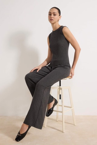 Top y pantalón wide leg - Antracita