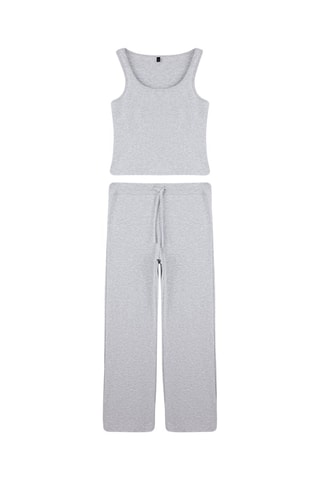 Camiseta de tirantes y pantalón - Gris jaspeado