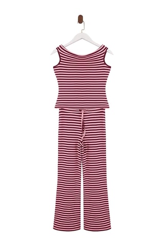 Top y pantalón - Rosa y burdeos