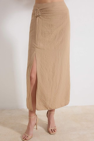 Top y falda recta - Beige