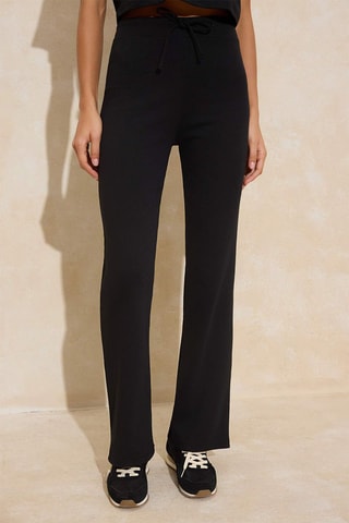 Camiseta y pantalón recto - Negro