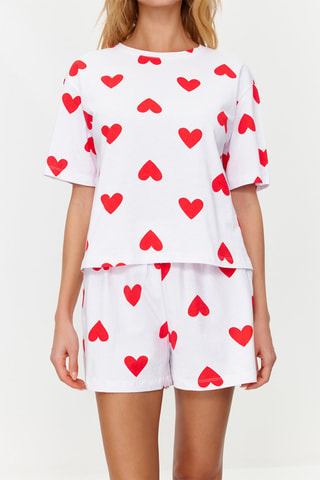 Camiseta y short - Blanco y rojo