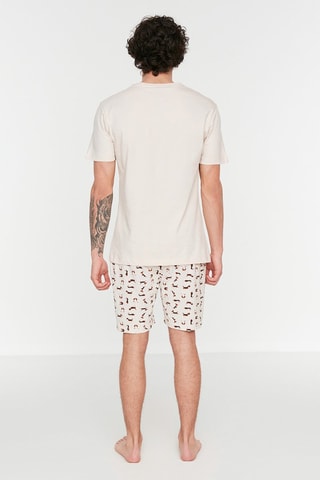 Camiseta y bermudas - Beige