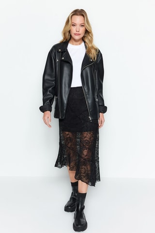Falda midi - Negro