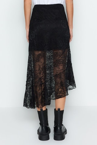 Falda midi - Negro