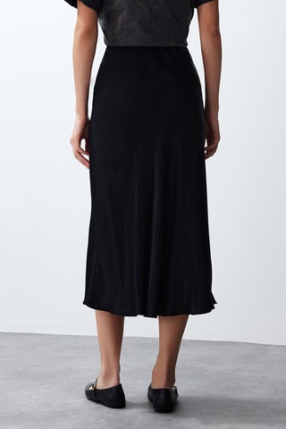 Falda midi - Negro