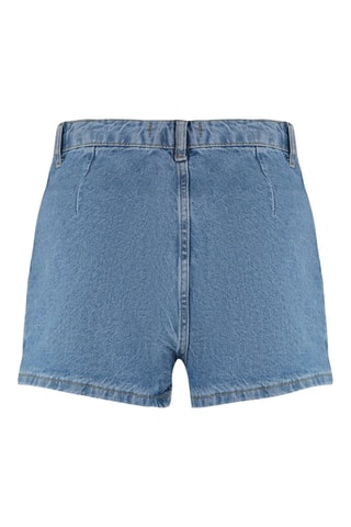 Falda pantalón vaquera de tiro alto - Azul claro