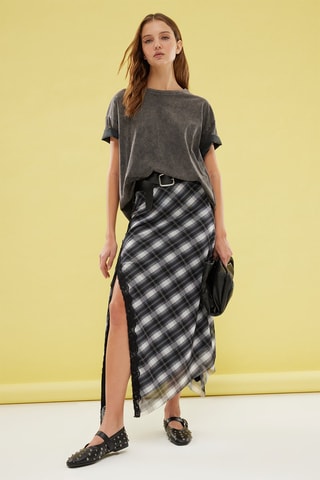 Falda midi - Negro
