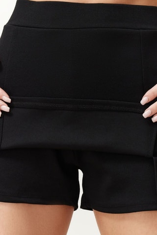 Falda pantalón de tiro alto - Negro