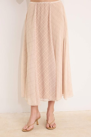 Falda asimétrica - Beige