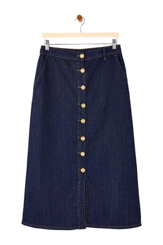 Falda midi vaquera - Azul