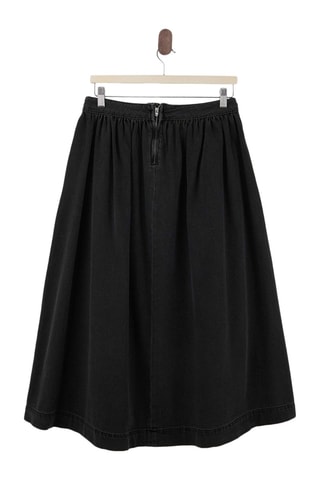 Falda midi vaquera - Antracita