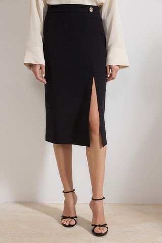 Falda midi - Negro