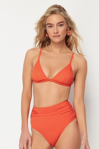 Braga de bikini de talle alto - Coral