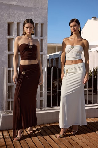 Top bustier - Blanco