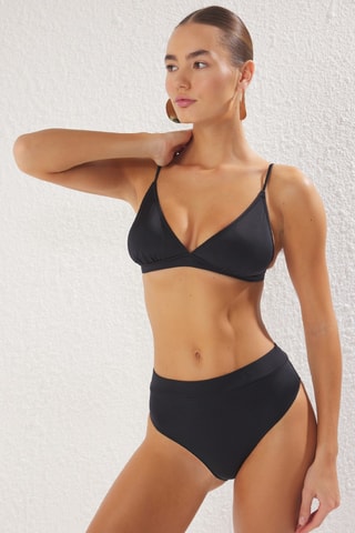 Bikini de talle alto - Negro