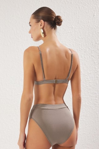 Bikini de talle alto - Caqui