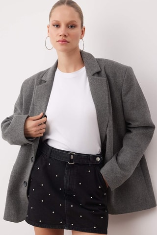 Minifalda vaquera - Negro