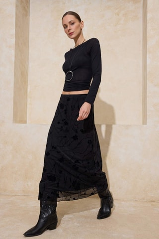 Falda larga - Negro