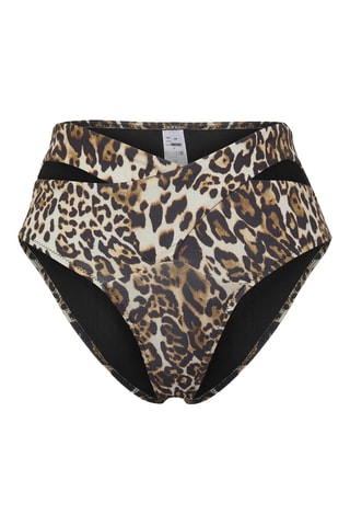 Braga de bikini de talle alto - Marrón