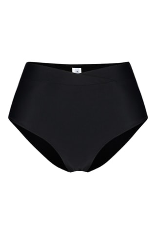 Braga de bikini de talle alto - Negro