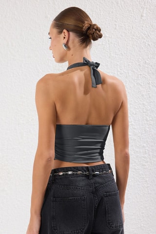 Crop top - Antracita