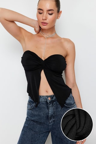 Top bustier - Negro