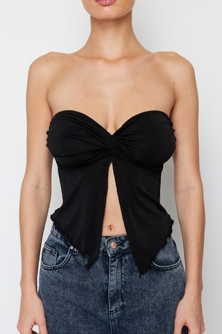 Top bustier - Negro