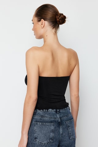 Top bustier - Negro