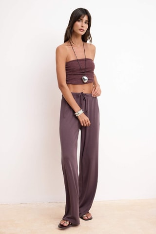 Crop top bustier - Burdeos
