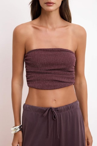 Crop top bustier - Burdeos