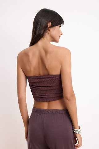 Crop top bustier - Burdeos