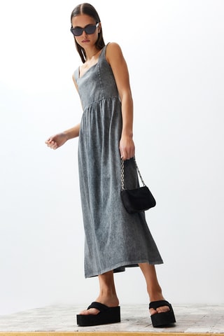 Vestido midi - Antracita