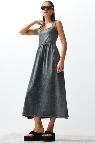 Vestido midi - Antracita
