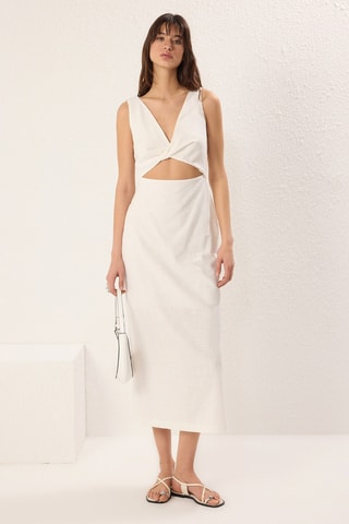 Vestido midi - Crudo
