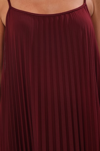 Vestido plisado - Burdeos