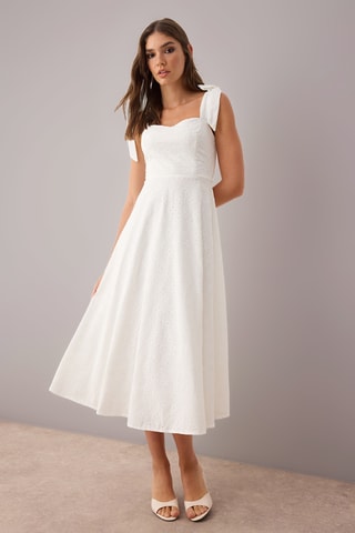 Vestido midi - Blanco