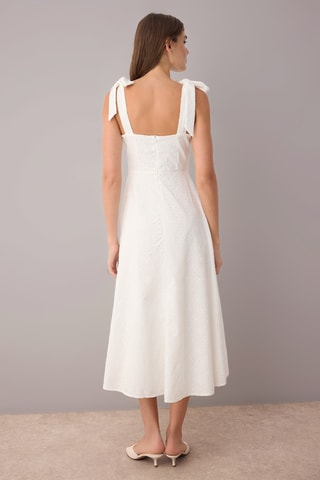 Vestido midi - Blanco