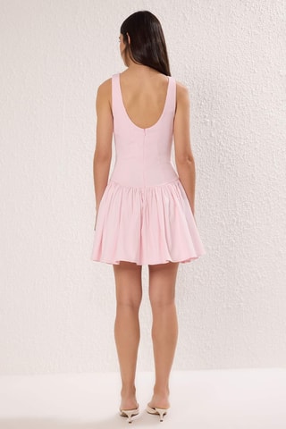 Vestido evasé - Rosa