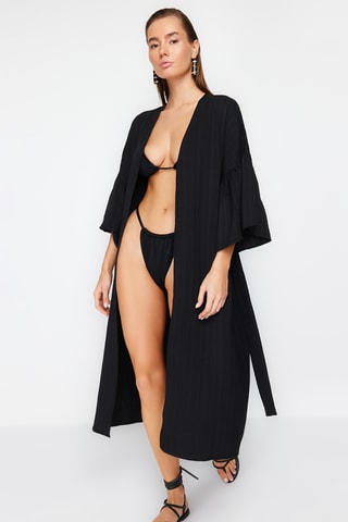 Kimono de playa - Negro