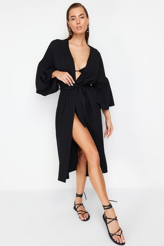 Kimono de playa - Negro
